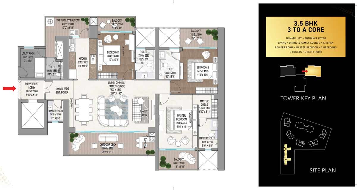 Signature Global Titanium SPR 3.5 Bhk Floor Plan