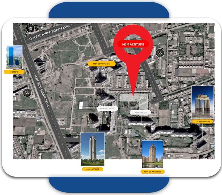 M3M Altitude Location Map Gurgaon