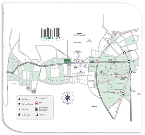 Signature Global Signum Plaza Shop Sector 36 Sohna Location Map