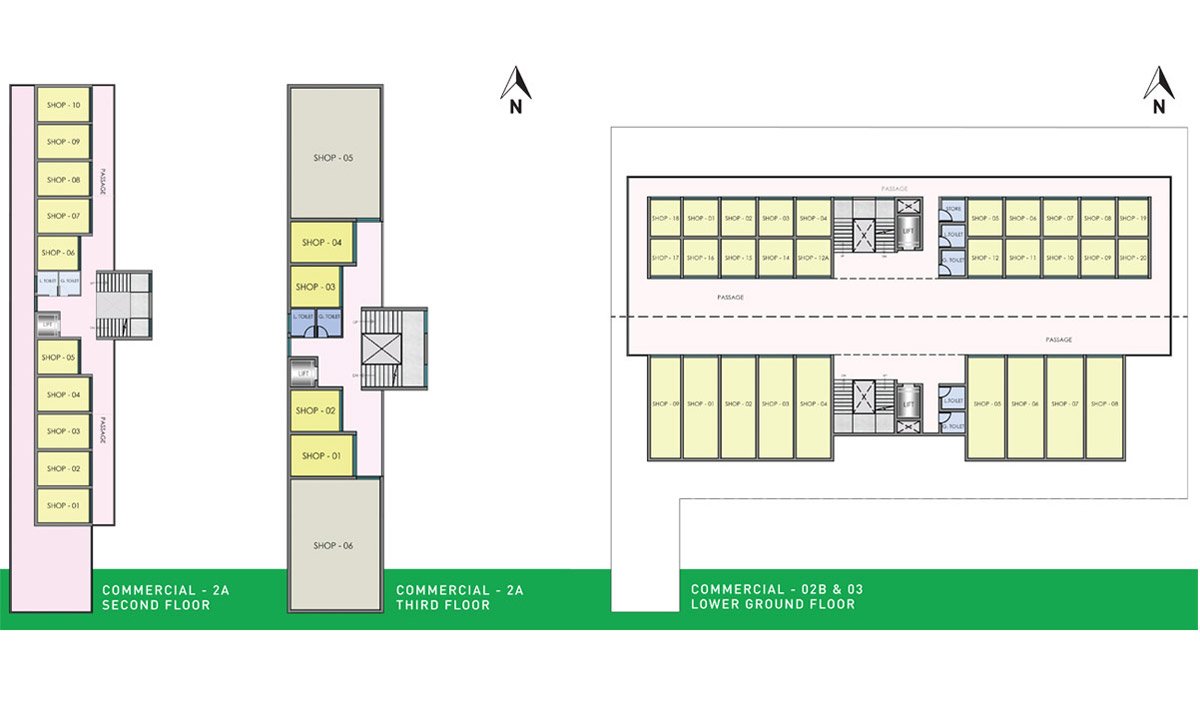 Signature Global Signum Plaza Shop Sector 36 Sohna Second, Third, Lower Ground Floor Plan