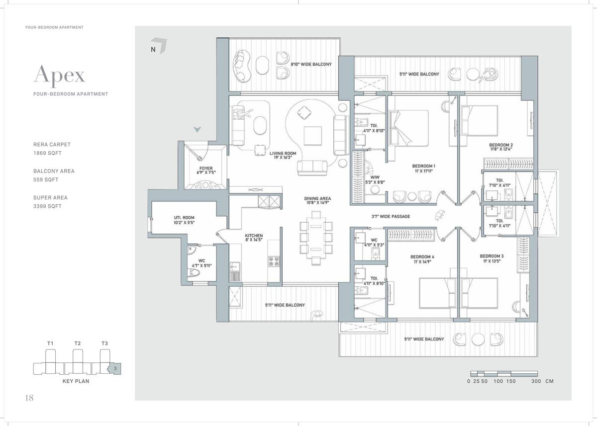 4 Bhk Apex -3399 Sq.Ft